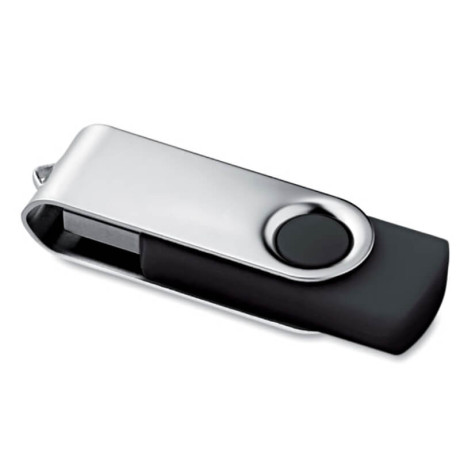 Čierny USB kľúč s kapacitou 16 GB s možnosťou gravírovania