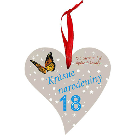 Už začínam byť úplne dokonalý/á – srdiečko na 18 narodeniny