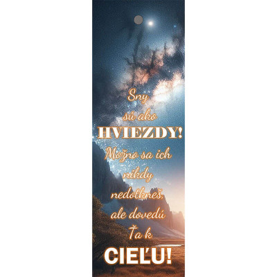 Záložka Sny sú ako hviezdy - Dovedú Ťa k cieľu