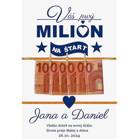 Tabuľka pre novomanželov – Váš prvý milión na štart
